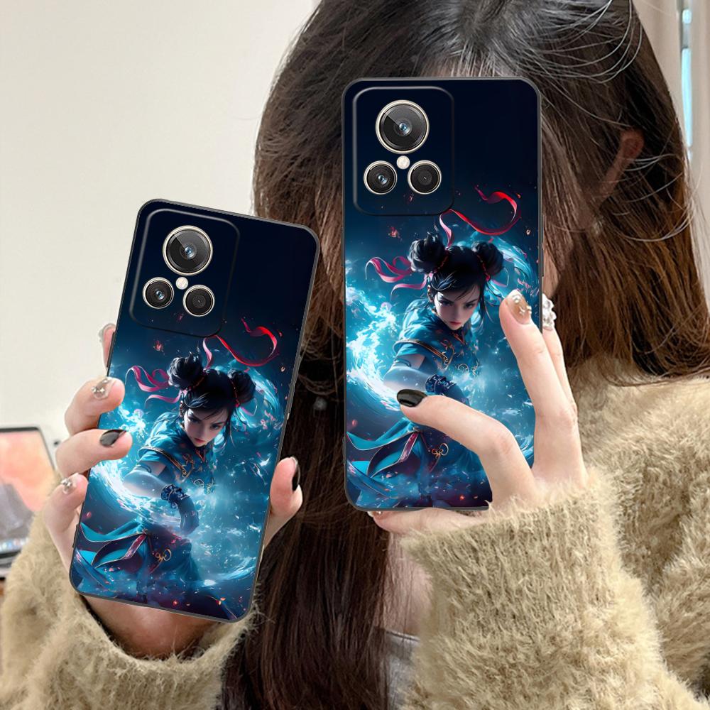 Street Fighter Chunli Phone Case for Realme GT 8 Neo Pro C75 73 71 C67 65 C55 53 C35 31 C20 15 Colorful Printing Cover Cover
