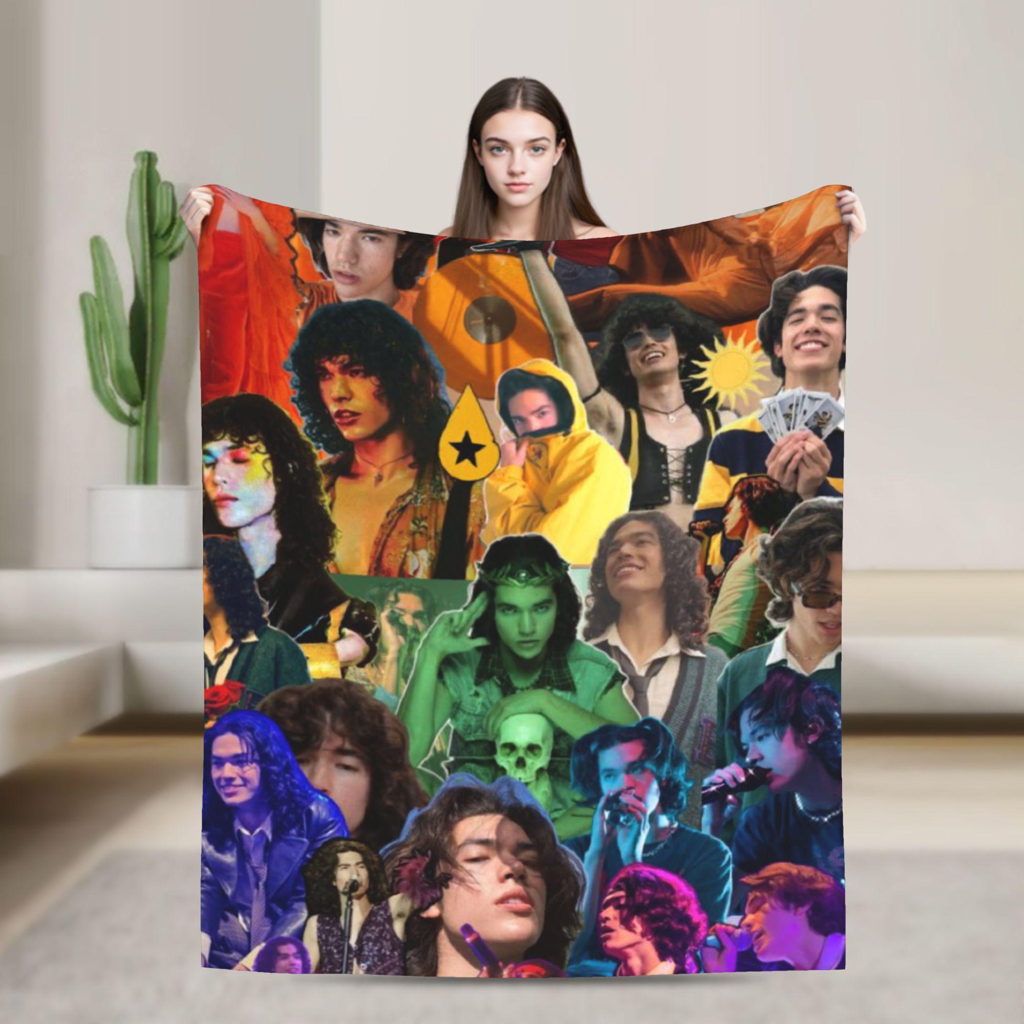 Exquisite Fashion Items Unisex Gray Conan Blanket American Singer Super Warm Fluffy Plush Throw Blanket For Couch Chair Camping Flannel Bedspread Bed Cover
