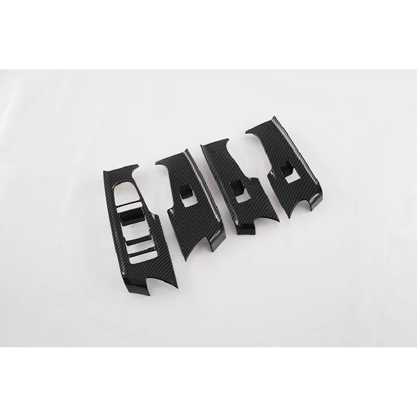 For BYD Song Plus EV DMI   Carbon Fiber Style Door Window Armrest Cover Switch Panel Trim Molding Garnish
