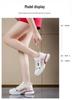 2025 Spring Women's Korean Style Breathable White Sneakers: Versatile Thick Sole, Height Increasing, Casual Sports Dad Shoes