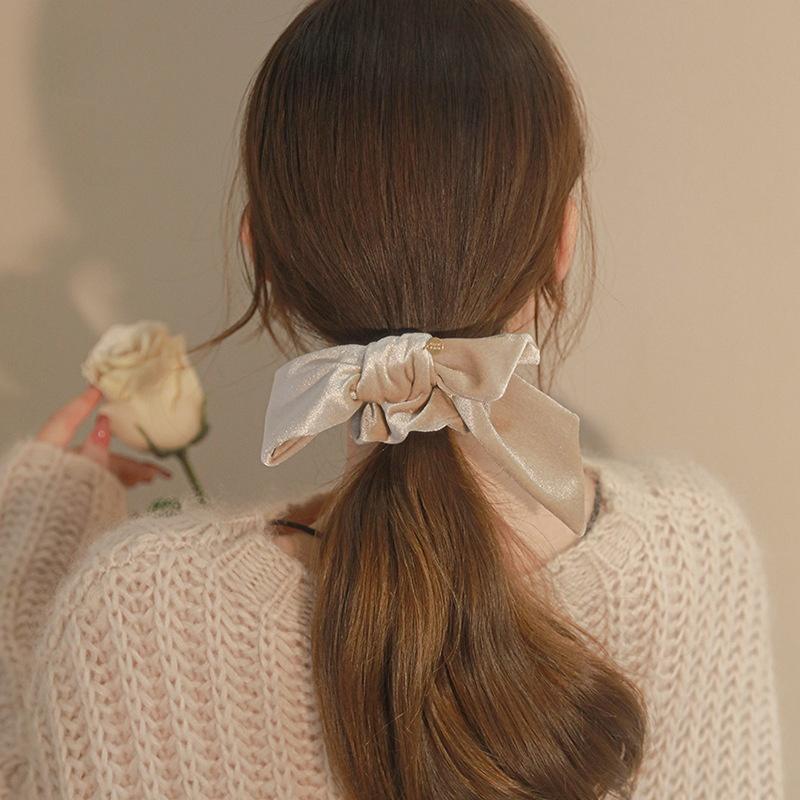 Elegant Velvet Hair Ties for Women with  Knots Large Bow Headbands Hair Bands Autumn Winter Simple Fashion Hair Acce...