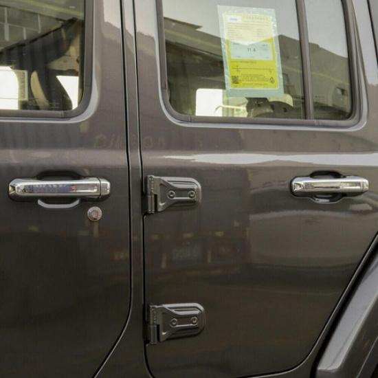 Car Door Handle Cover Trim Bezel For Jeep Wrangler JL 18- Accessories Chrome