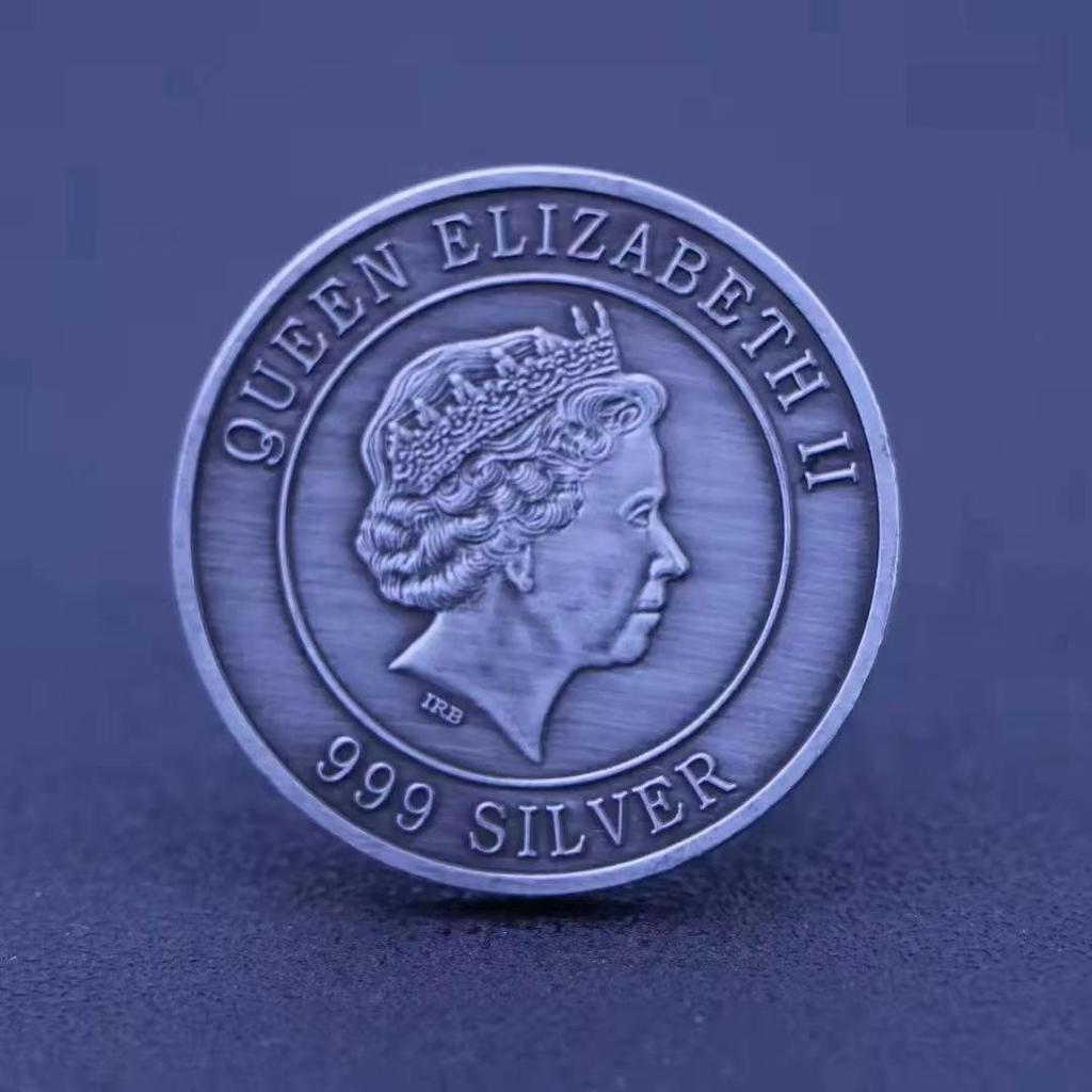 Twelve zodiac dual color commemorative coin, nickel ancient silver coin, sun and moon god, wish, angel, birthday gift, Christmas gift