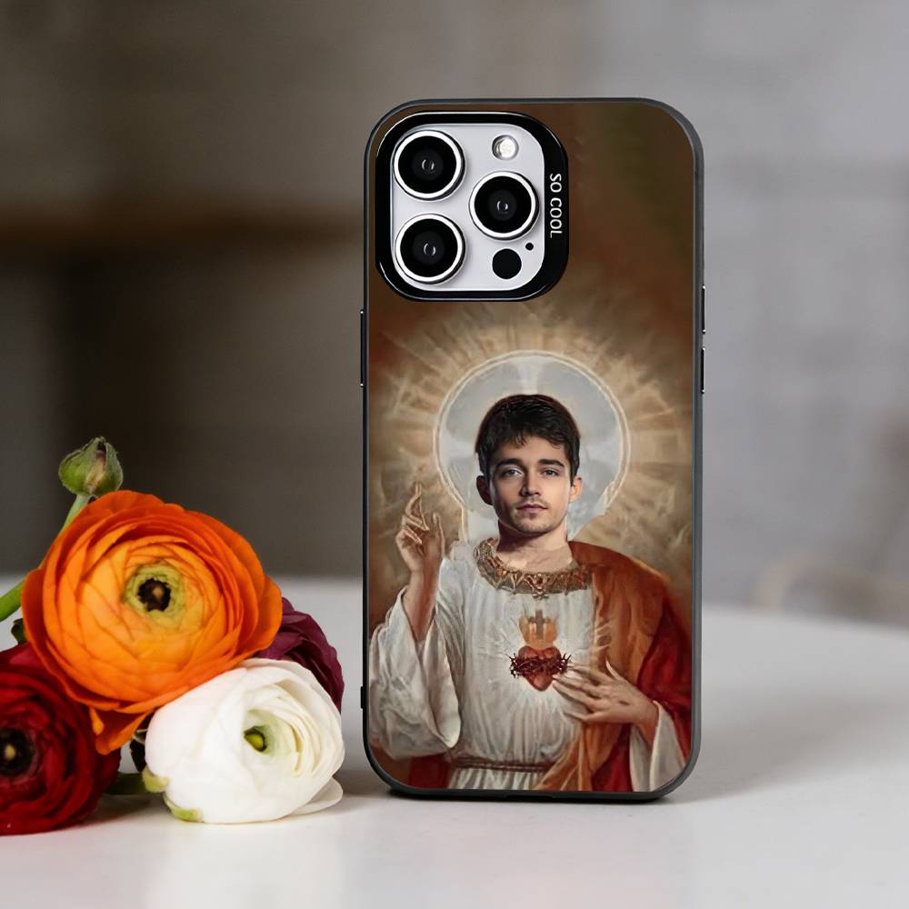 C-Charles Leclerc Phone Case For iPhone 17,16,15,14,13,12,11 Plus,Pro Max,XS,Colorful Silver Phone Case Funda Cover