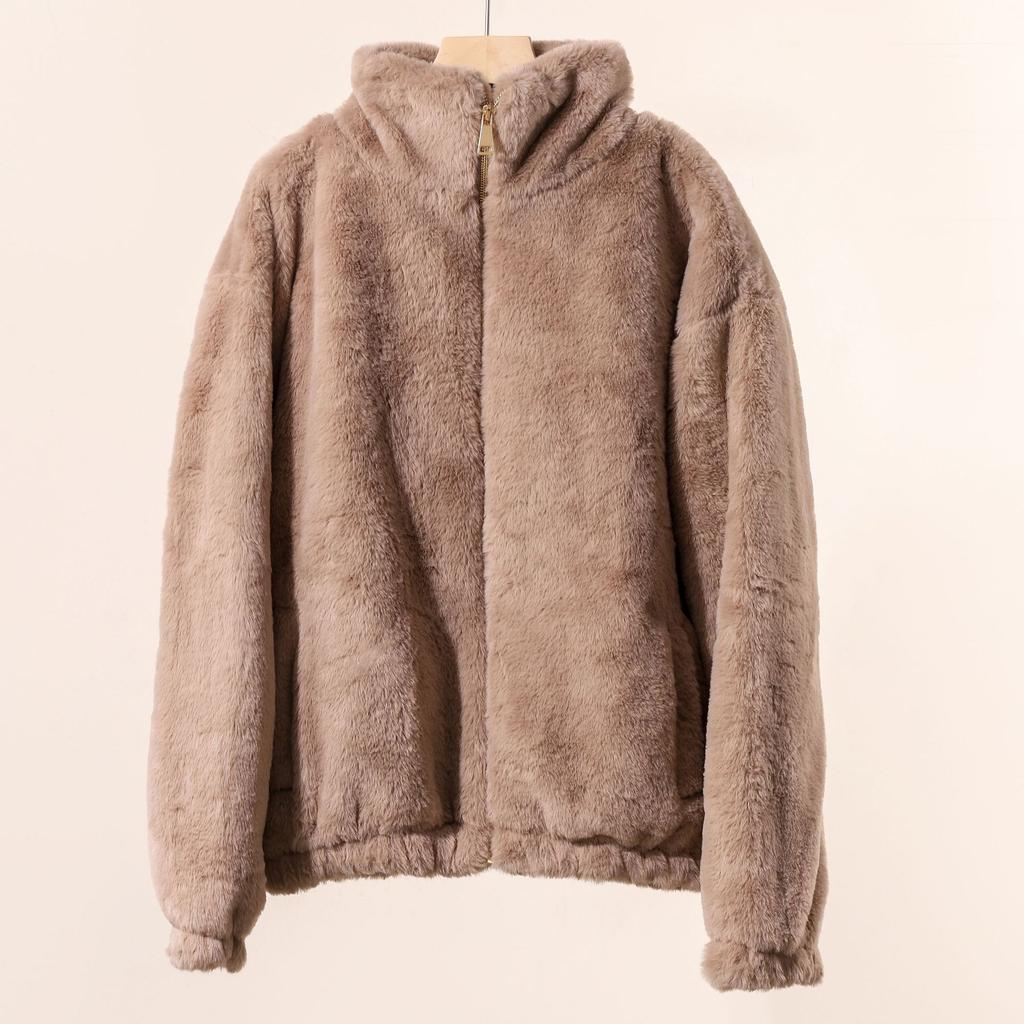 Autumn and winter coat new fur 650g imitation rabbit fur women's top, light wind and warm fleece