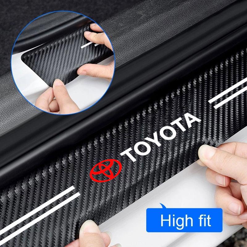 Car Door Sill Protection Sticker Scratch Wear Resistant for Toyota Yaris CHR Corolla Rav4 Hilux Land Cruiser Accessories