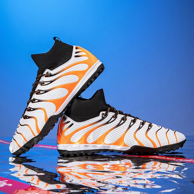 Men Match Outdoor Soccer Shoes Sport Training Long Spikes FG/TF Boys Non Slip Football Boots Cleats Indoor Futsal Comfortable