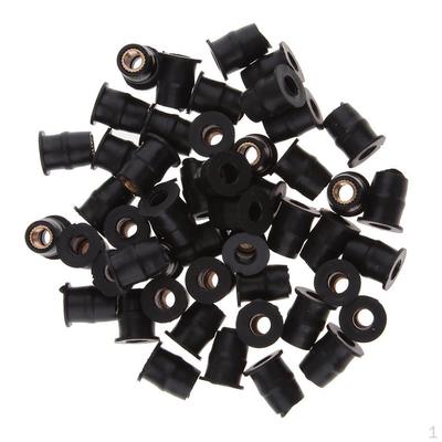 Tuercas corrugadas de goma para parabrisas de motocicleta M5, tuercas de fricción con remaches, accesorio de cavidad