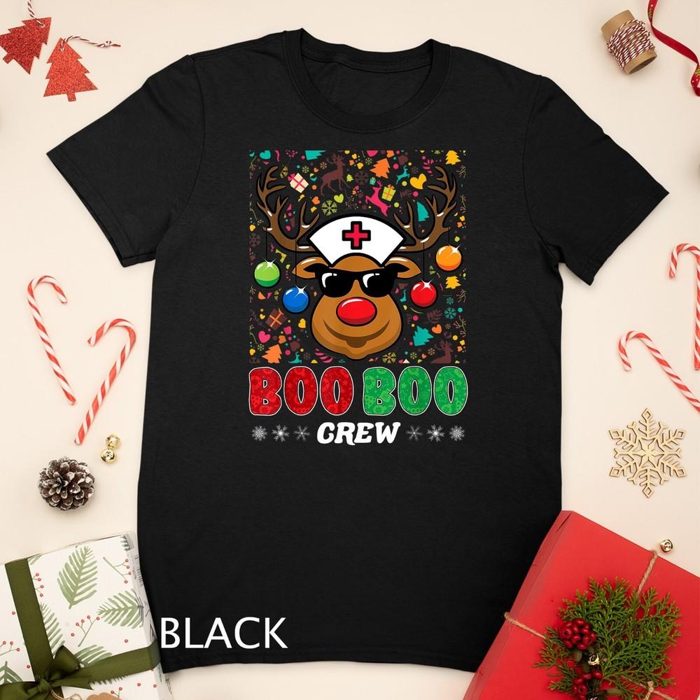 

Boo Boo Crew Nurse Shirt Christmas Reindeer Nurses RN T-Shirt Unisex T-shirt 4XL