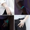 Glow In the Dark Henna Tattoo Sticker Blue Glow Fake Lace Tattoos Luminous Temporary Tattoos  Girls