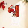 Decorative Christmas Wall Stickers Santa Claus Switch Sticker, Light Decal for Xmas Holiday, Party Supplies Removable Self-Adhesive Sticker