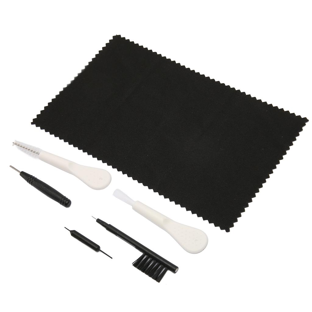 6pcs Sound Amplifier Cleansing Tools Debris Earwax Removal Earphone Care Brushes Accessories Kit White Brush