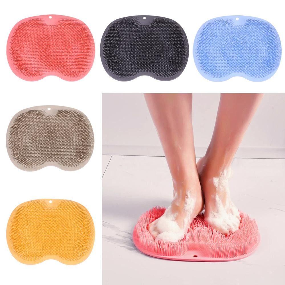 Non-Slip Suction Cups Foot Scrubber Wall Mounted Exfoliating Bath Wash Pad Tired Feet Relief