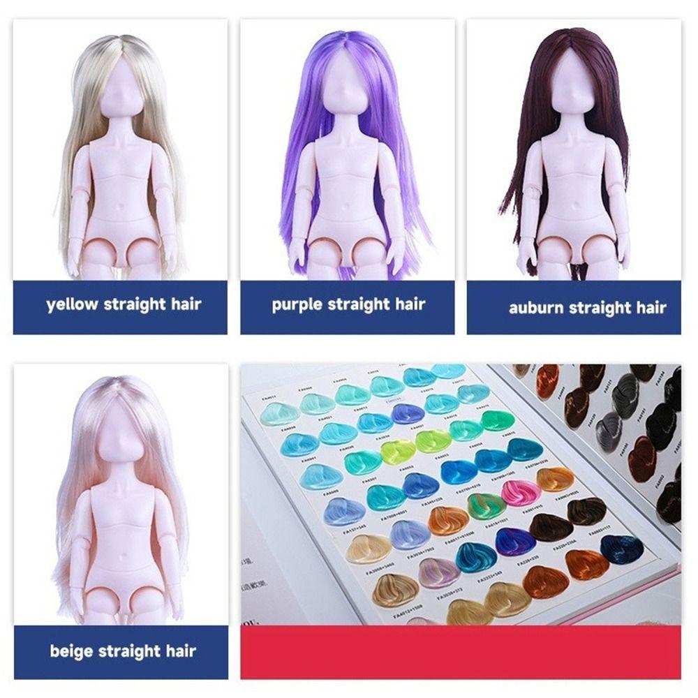 White Skin Doll Hair Transplant Head Straight Hair 1/6 BJD Girl Body Joints Movable Body Toys