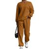 Women Fashion Casual Two Piece Long Sleeve Sweatshirt Pants Set
