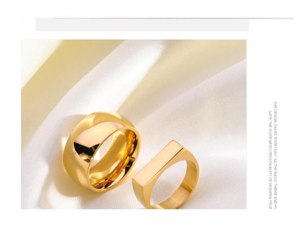 High-End Minimalist Glossy Stainless Steel Women's Ring