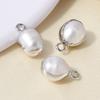 3pcs Real Natural Shell Pendants For Jewelry Making Supplies Geometric Round Cross Star Pearl Charm DIY 304 Stainless Steel Ring