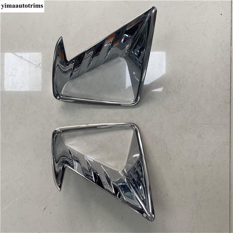 ABS Chrome Front Fog Light Lamp Bezel Cover Trim For Toyota RAV4 RAV 4 2016 2017 2018 Decorative Accessories Chromium Styling