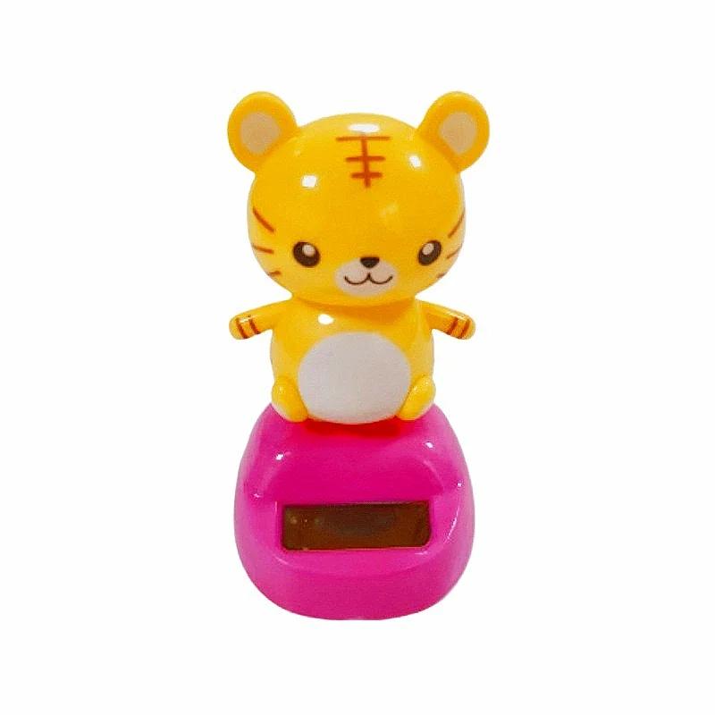 Heta Nya Solenergi Bilinteriör Prydnader Djur Docka Figur Gunga Skaka Modellbil Instrumentbräda Dekoration Roliga Semestergåvor