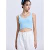 Za2025 Summer New Women clothes Sexy Stretch Slim fit Solid Small V-neck Sleeveless Short Navel Knit vest