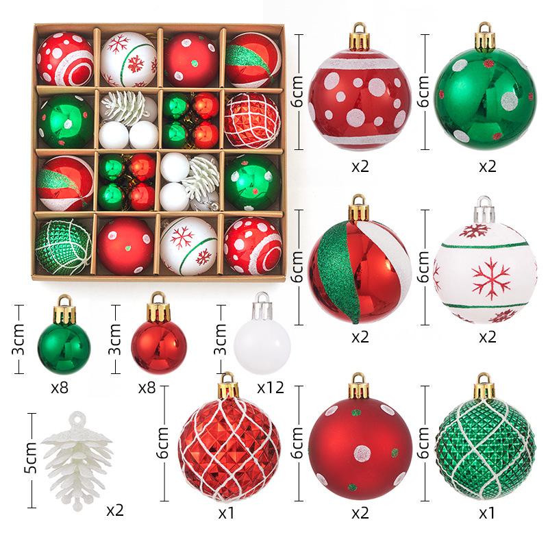 Christmas Decorations 44 Sets Electroplating Painted Balls New Christmas Balls Christmas Tree Pendants Christmas Balls