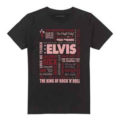 Elvis Presley Unisex Adult Whole Lotta Type T-Shirt