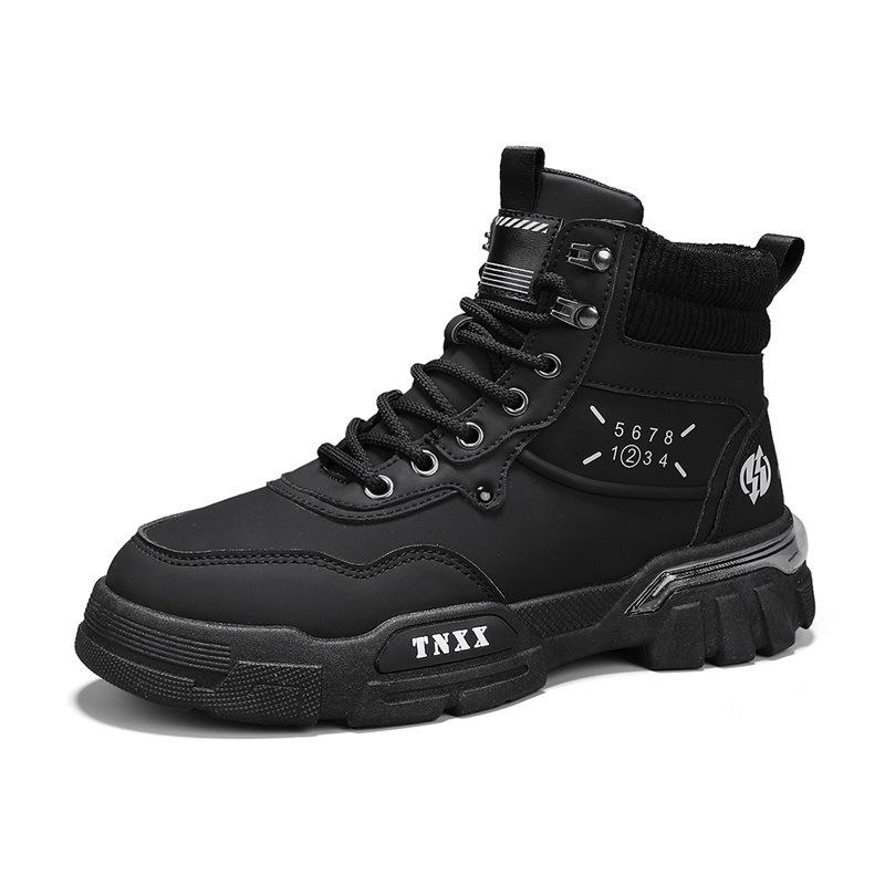 

Martin boots autumn and winter high-top shoes British style breathable short boots trendy retro casual outdoor mountaineering tooling boots men s shoe 39
