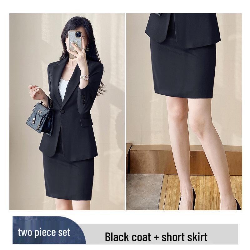 2026 Women's Gray Professional Suit Set - High-End Interview & Workwear (Spring/Autumn)