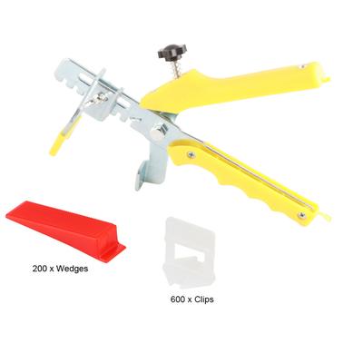 Outils de système de nivellement de carreaux en plastique pour sol et mur 600 clips 200 cales 1 pince