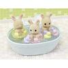 Sylvanian Families DollFurniture Set Milk Rabbits Triplet Favorite Bath DF-22 ST Mark Certified 3 Years Up Toy Dollhouse EPOCH