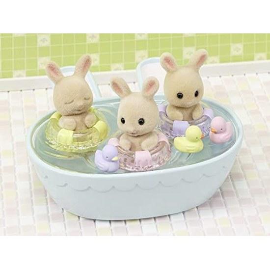 Sylvanian Families DollFurniture Set Milk Rabbits Triplet Favorite Bath DF-22 ST Mark Certified 3 Years Up Toy Dollhouse EPOCH