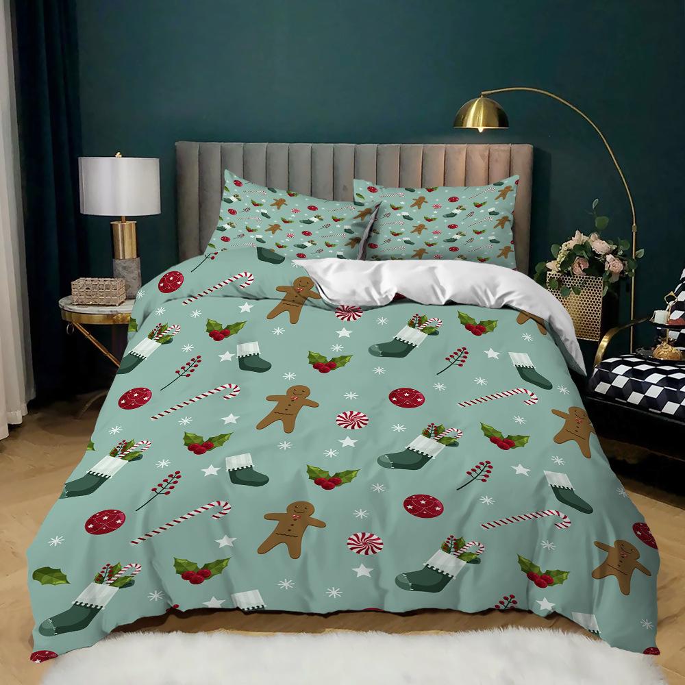 Christmas Set 3 Holiday Set Quilt Cover Gift Tree Three-Piece Set