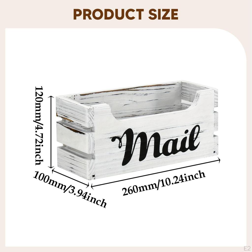 Holz Posthalter Aufbewahrungsbox Tablett für Arbeitsplatte Bauernhaus Tischplatte Briefkasten