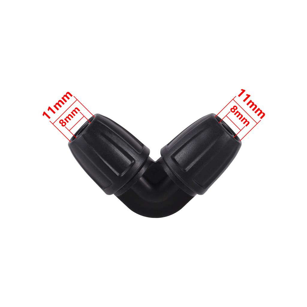 8/11mm Hose Interface Garden Water Connector Straight Elbow Tee 4/6-Way End Plug Joint Garden Greenhouse Irrigation Pipe Fitting