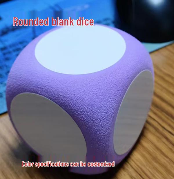 6cm Eco-friendly EVA Erasable Dice with Rounded Corners - Educational Toy & Teaching Aid for Children, Available In Various Styles