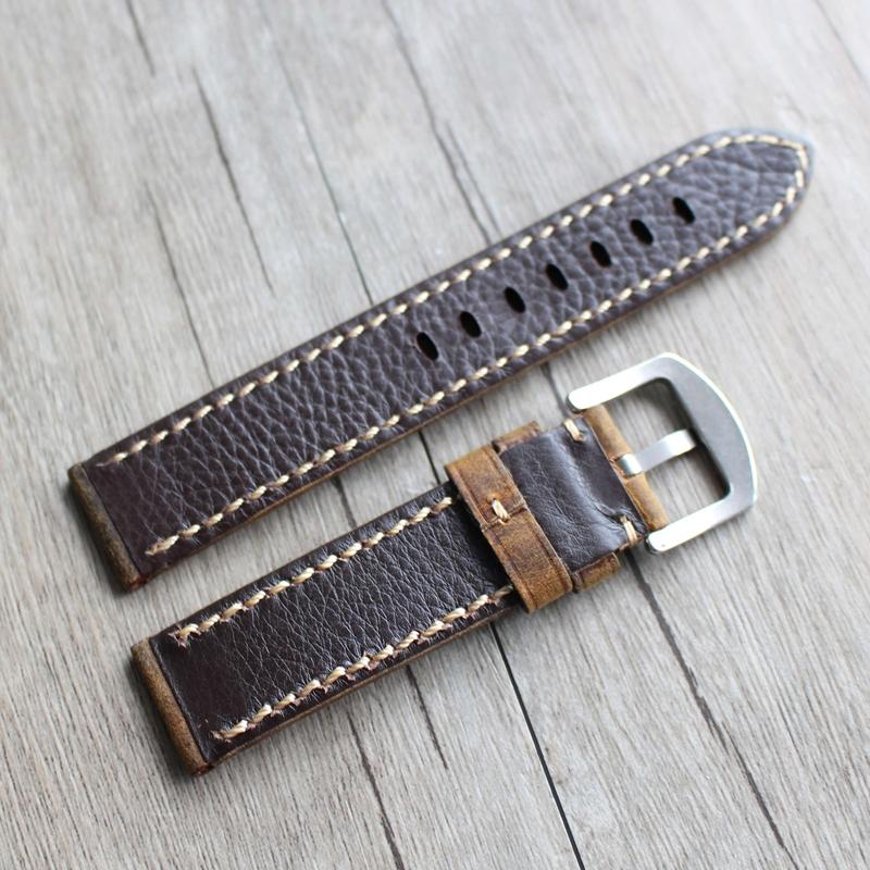 MERJUST Curele de ceas din piele naturală lucrate manual Crazy Horse 20mm 22mm Curea retro maro pentru U-boat Big Pilot Ceas Brățară