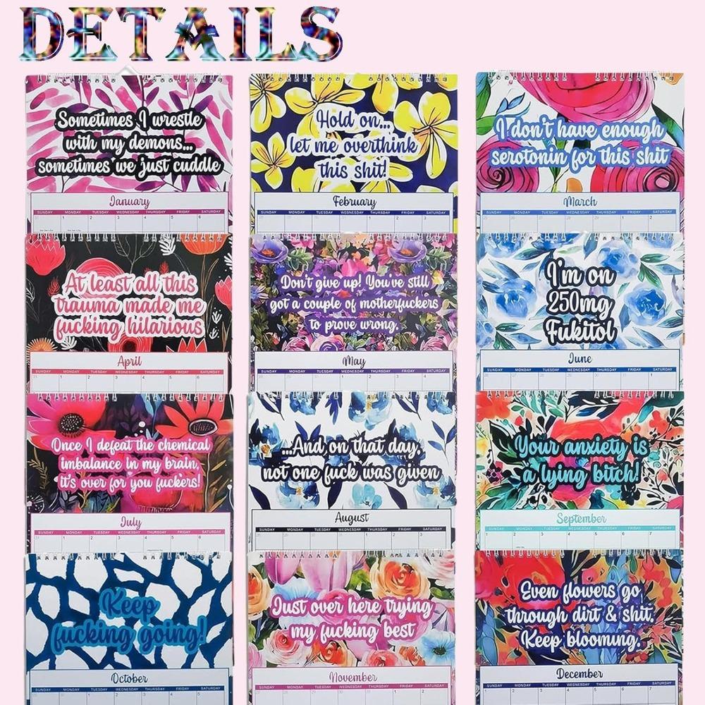 2026 Mental Health Wall Calendar - Creative Family Organizer & Funny Planner for Home Office Schedule Management