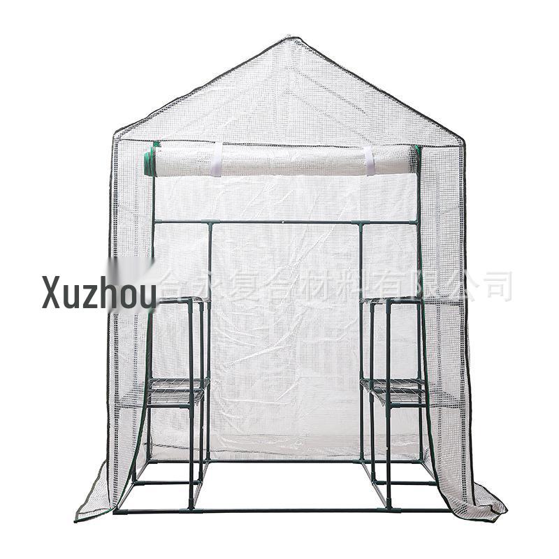 Complete Greenhouse Cover Set: Green Mesh & Transparent PVC Covers for Garden Accessories