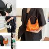 Stylish Minimalist Colorful Crescent Handbag Perfect For Spring And Summer Fashion