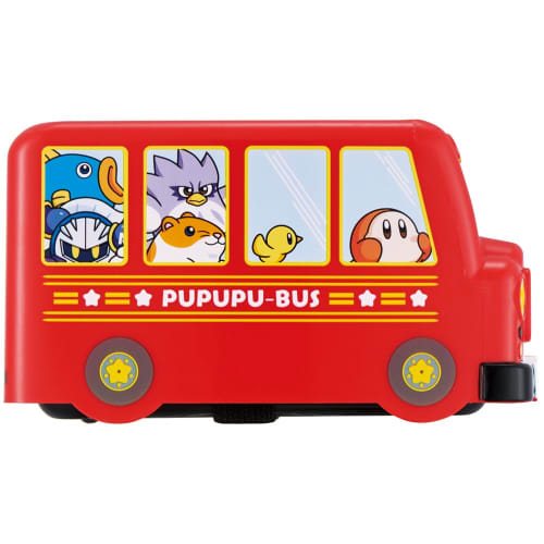 Skater Bus-Shaped Lunch Box, Two-Tier, Perfect for Kids, Kindergarten, Preschool, and Elementary School, Cute, Small, Kirby of the Stars, Nintendo, Bo