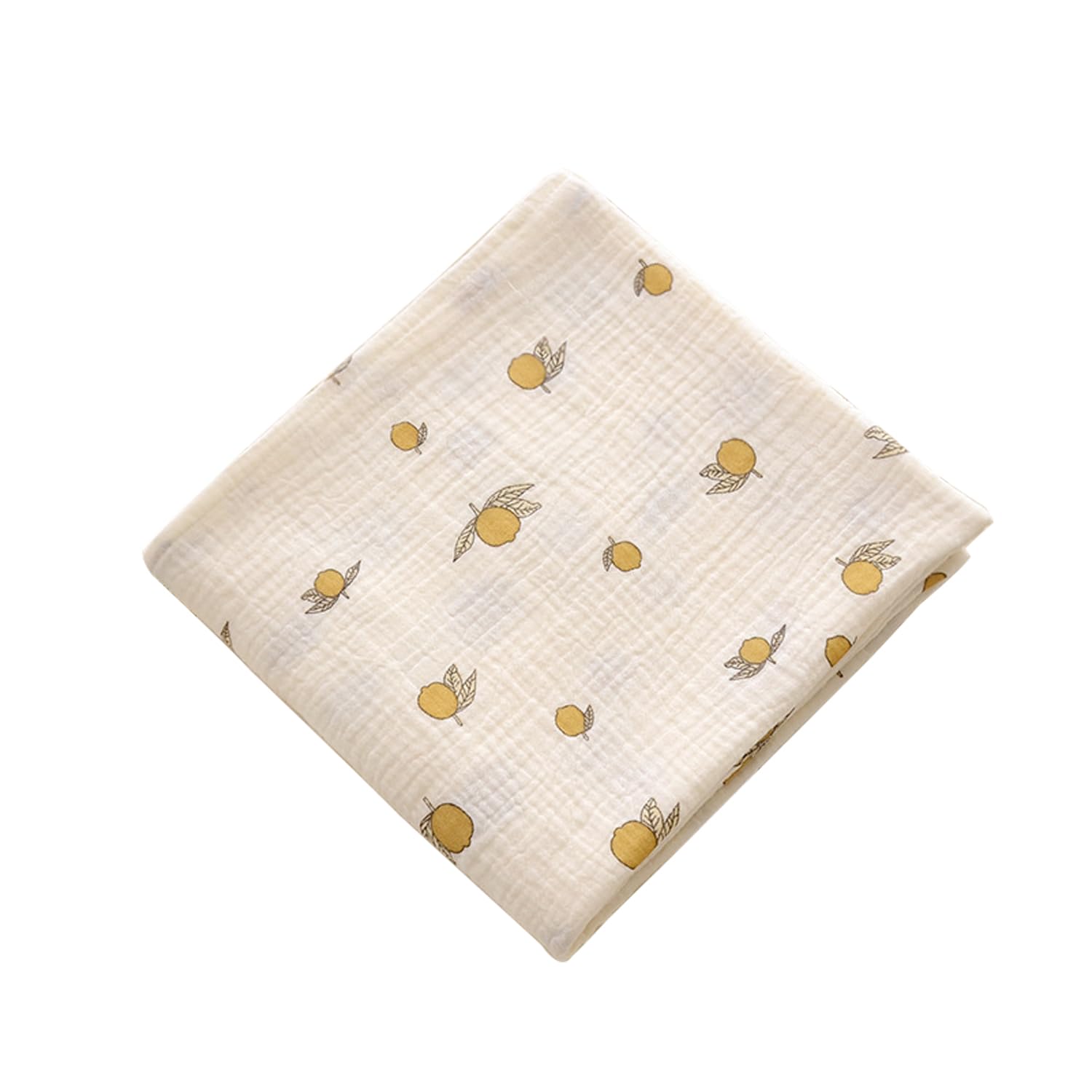 

хлопковая марлевая пеленка для 100 см x уход за ребенком идеально подходит для ребенка и больницы Стильная марлевая пеленка для сна лимон Двухслойная для младенцев, 100 см, одеяло, покрывало, кремовый