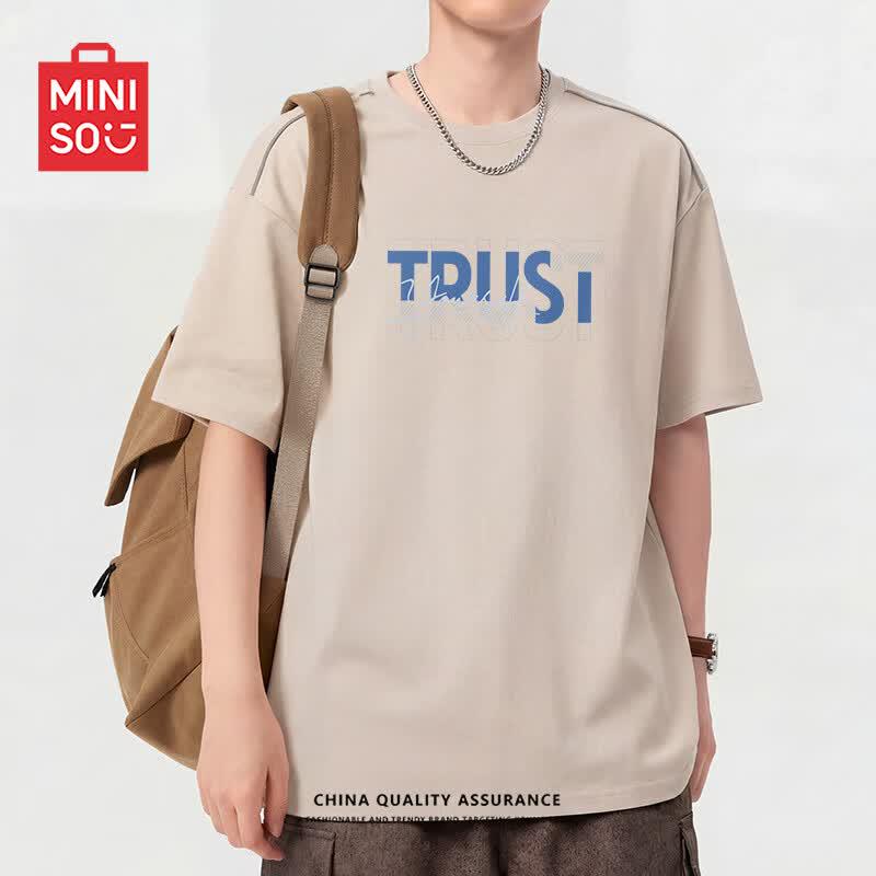 MINISO Men s American Style Colorblock Quick-Dry T-Shirt L