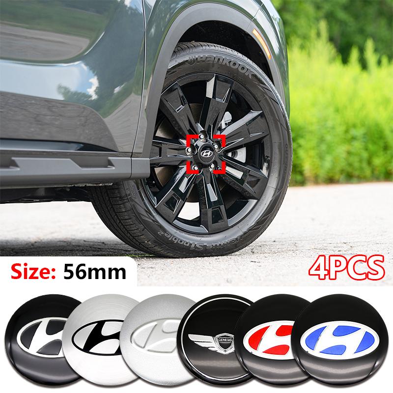 4Pcs 56mm Car Wheel Center Hub Caps Badge Sticker Emblem Auto Accessory For Hyundai Elantra Getz Sonata XG Terracan Tucson Coupe TT32