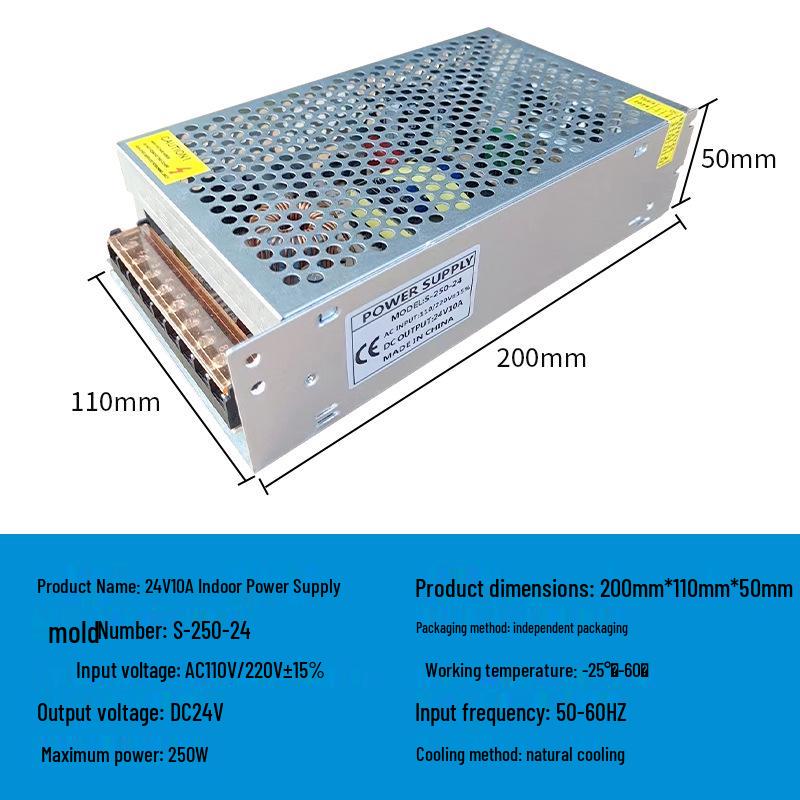 220V To 12V/24V/5V DC Power Supply for LED Strip Lights - 5A/10A/30A, 60W Transformer