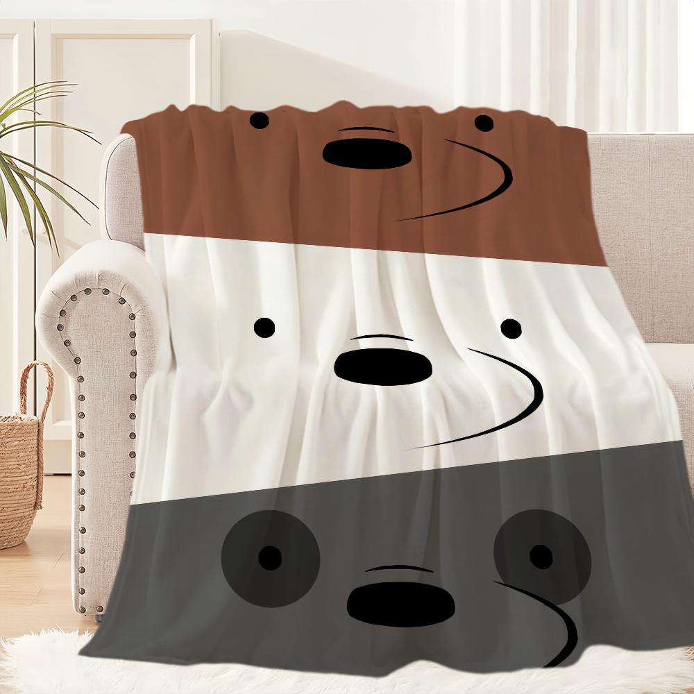 Cartoon We Cute Panda Blanket Plush Nap Sofa Rug B-Bears for Living Room Office B-Bare-S Bedroom Birthday Home Travel Kid Gifts