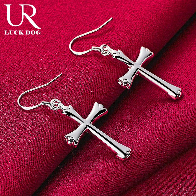 

Срібні хрестики 925 проби. Модні весільні прикраси 4.20*1.80cm