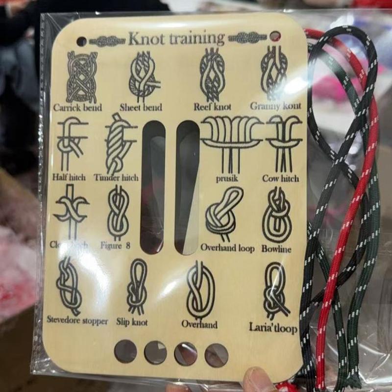 Lernen Knoten Übungsbrett Multifunktional Langlebig Tragbar Paracord Knotenbinde-Übungskit Für Outdoor-Survival Marine-Fähigkeiten