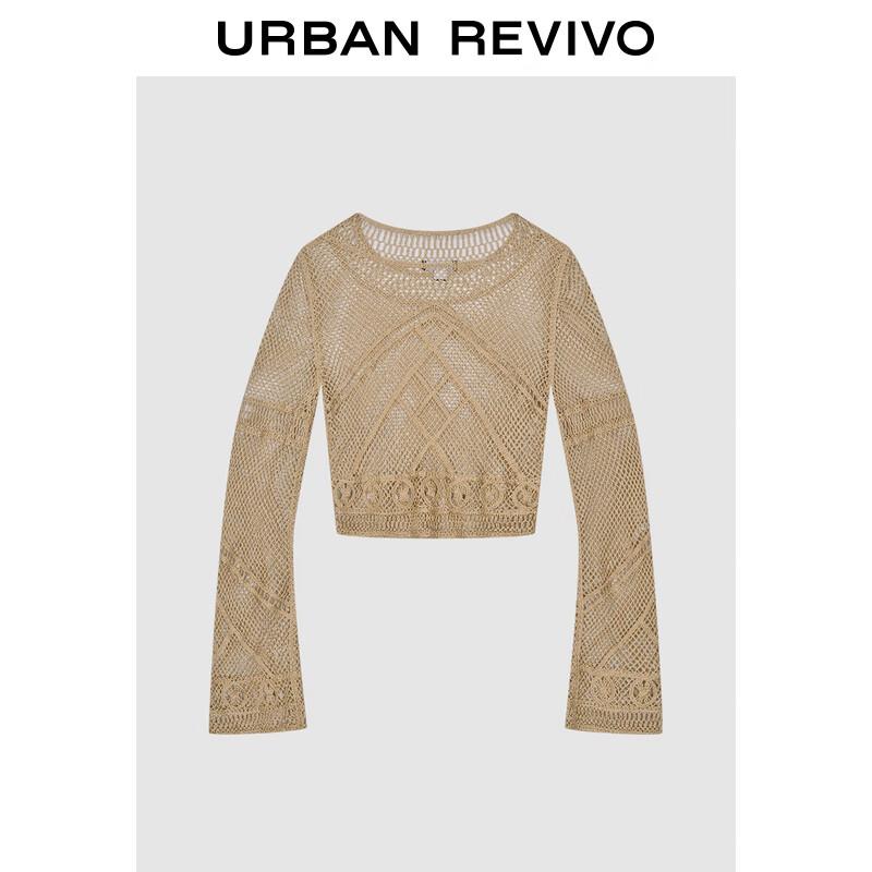 UR Women's Hollow Knit Long Sleeve Top