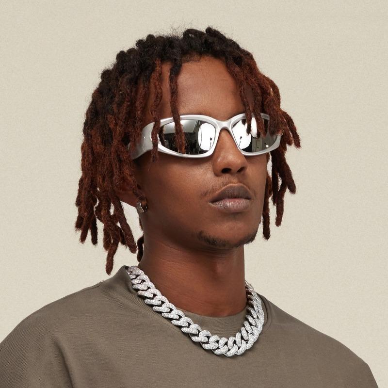 Attractive Glasses Men's Y2k New Punk Sports Sunglasses For Wo Luxury Brand Designer Sun Glasses Fashion Vintage Shades Uv400 Goggle Eyewear