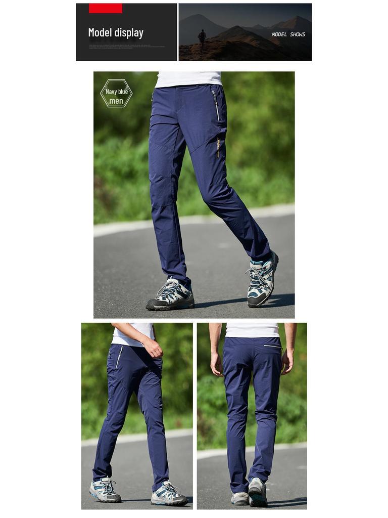Unisex Quick-Dry Hiking Pants: Thin, Breathable, Plus Size, Loose-Fit Windbreakers for Outdoor Sports